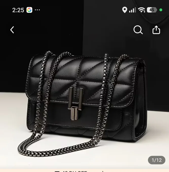 Black Checkered Crossbody Bag product listing image